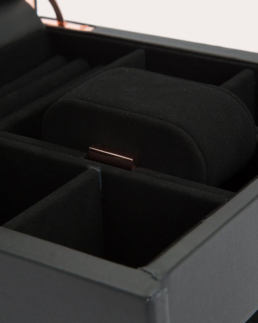 Wolf Black Axis Single Watch Winder Storage Case