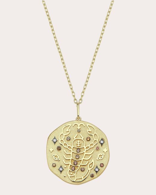 Charms Company Metallic Topaz Scorpio Zodiac Pendant Necklace