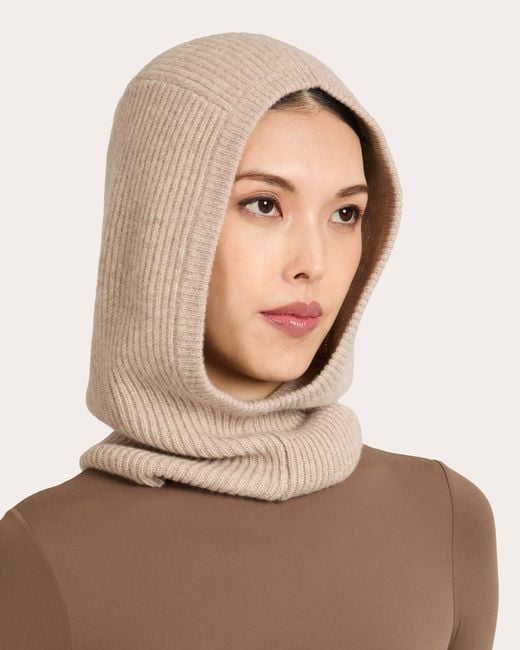 Eugenia Kim Natural Rudi Ribbed Cashmere Balaclava