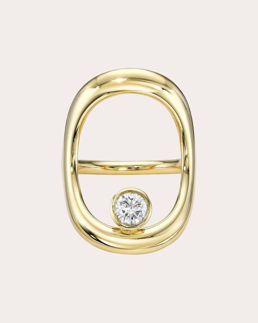 White/space Metallic Bold Diamond Continuity Ring