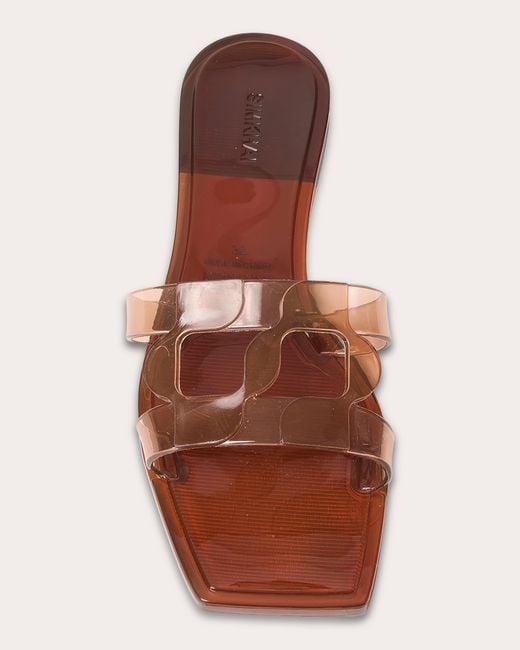 Jonathan Simkhai Brown Monogram Jelly Sandal