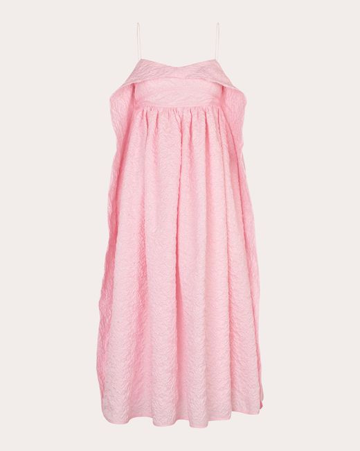 CECILIE BAHNSEN Pink Susa Grappolo Matelassé Dress