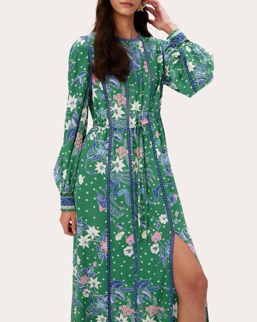 Diane von Furstenberg Green Oretha Maxi Dress