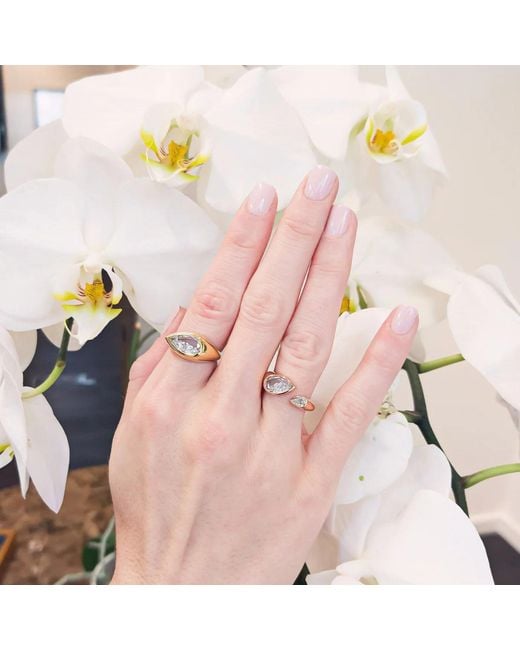 Moritz Glik Natural Diamond & 18K Rose Plural Shaker Ring 18K