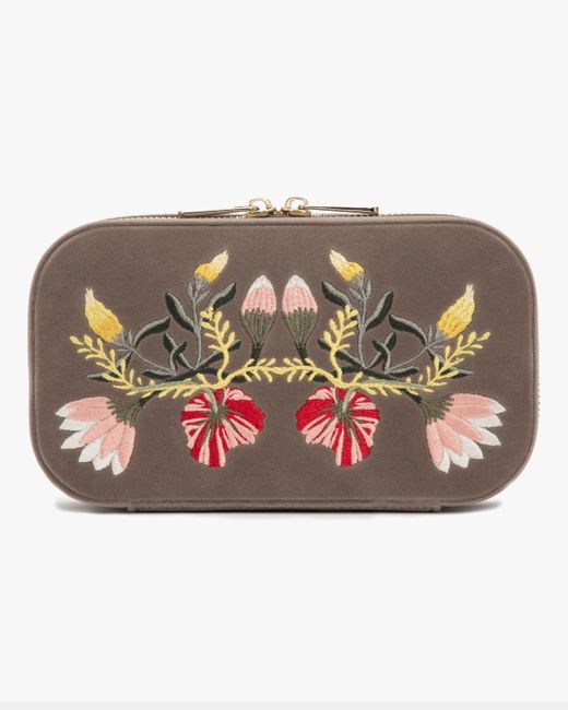 Wolf Velvet Zoe Travel Zip Case in Mink (Gray) Lyst