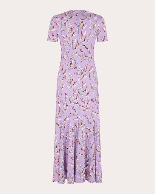 Rabanne Purple Ruched T-shirt Maxi Dress