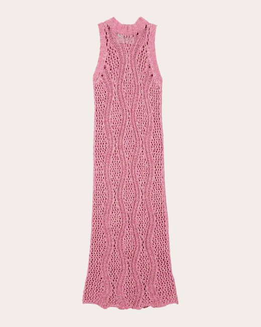 Rodebjer Pink Vague Knit Maxi Dress