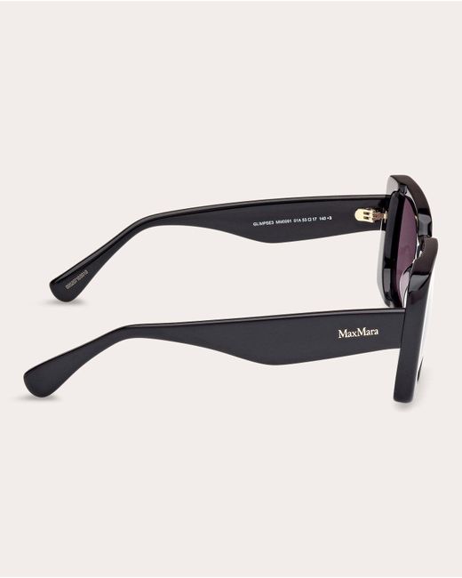 Max Mara Brown Shiny Glimpse 3 Rectangular Sunglasses