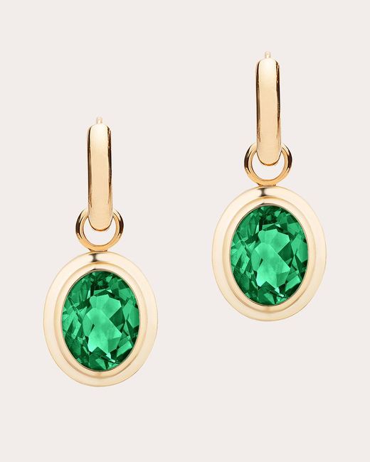 Goshwara Green Emerald & 18K Limited Edition Hoop Drop Earrings