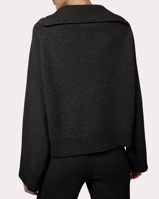 Santicler Black Lauren Cashmere Raglan Sweater