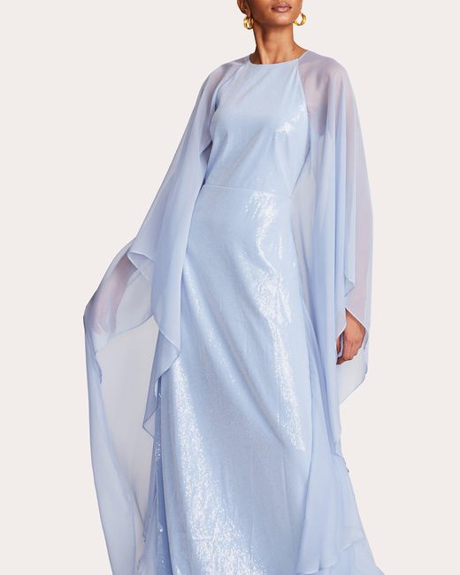 Halston Women's Adira Sequin Gown in Blue | Lyst