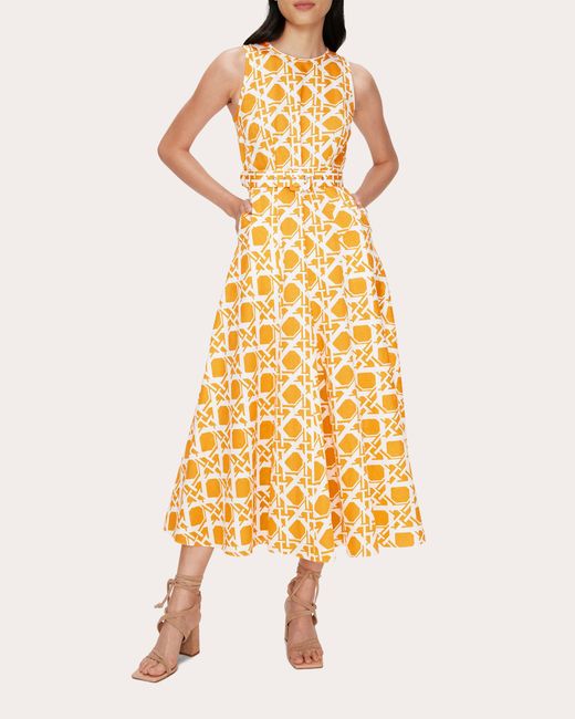 Diane von Furstenberg Yellow Elliot Midi Dress