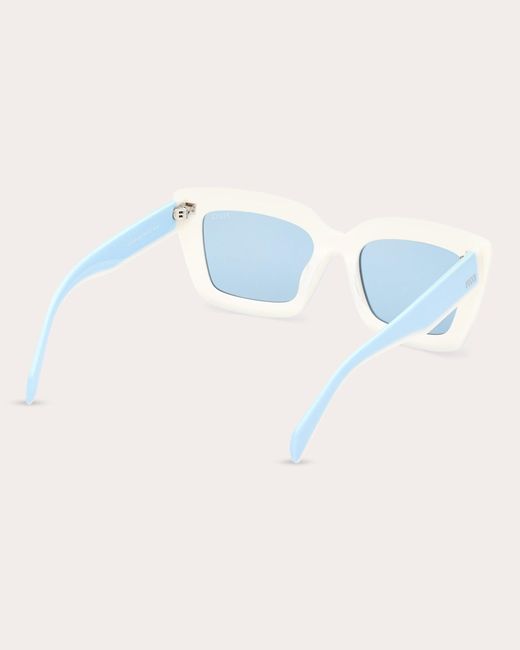 Emilio Pucci Blue Shiny Azure & Turquoise Square Sunglasses