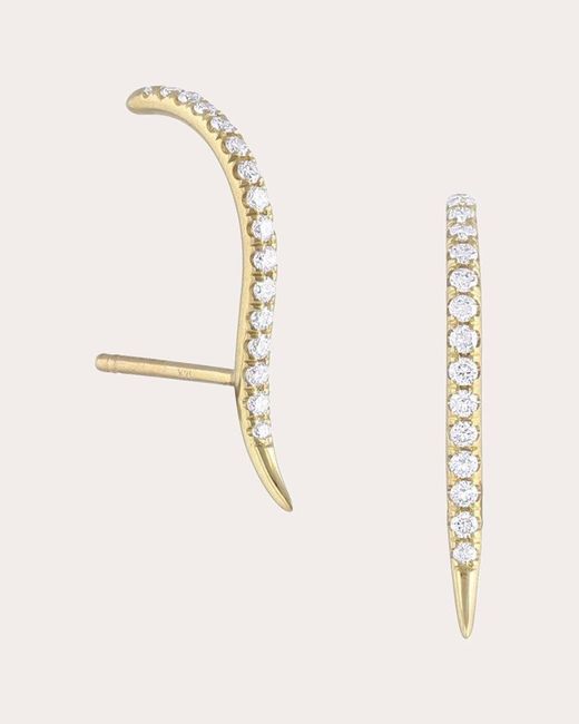 White/space Natural Pavé Forme Suspender Earrings