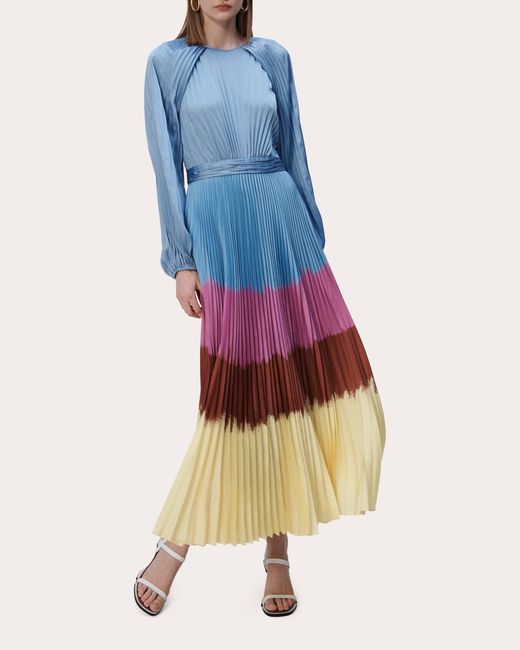Jonathan Simkhai Blue Suzie Dip-dye Midi Dress
