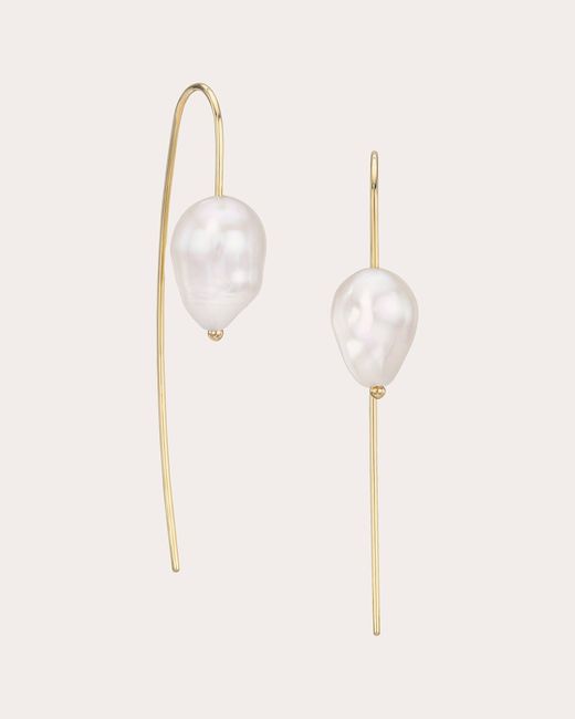 White/space Natural Space Nova Baroque Pearl Threader Earrings