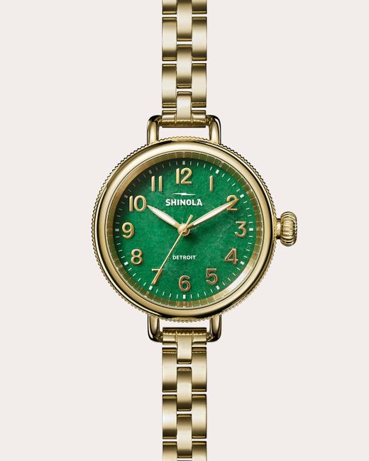 Shinola Green Aventurine Birdy Bracelet Watch