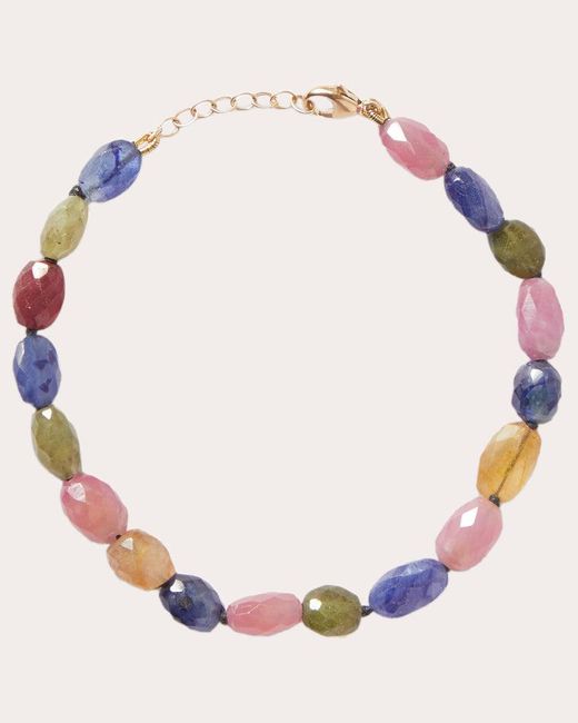 JIA JIA Natural Large Sapphire Candy Beaded Bracelet 14k Gold