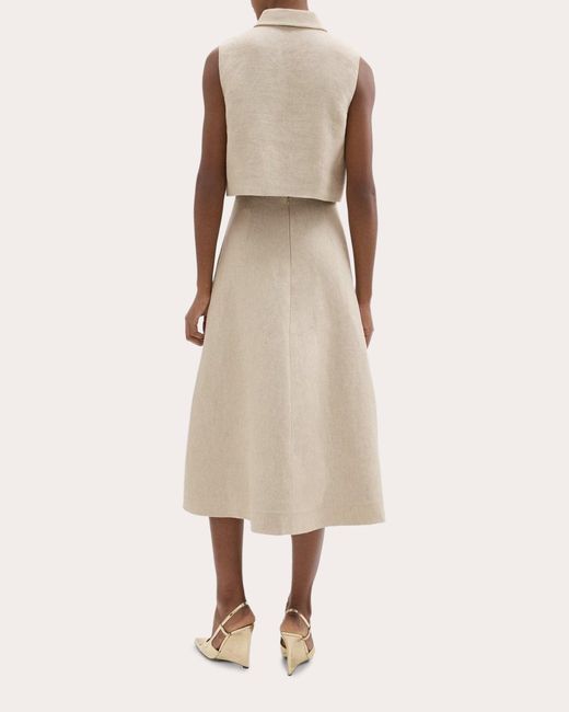 Theory Natural Full Circle Midi Skirt