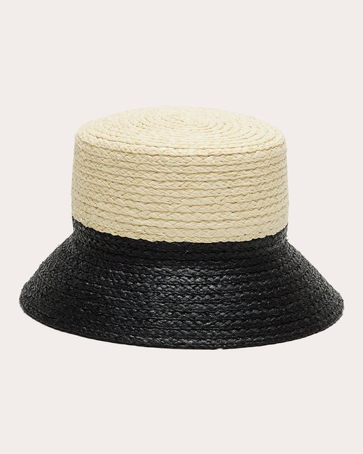 Eugenia Kim Black Jonah Raffia Bucket Hat
