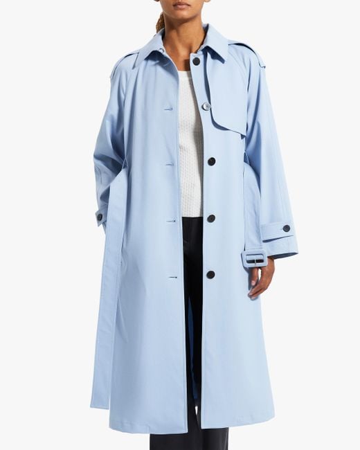 Theory Women S Essential Trench Coat In, Theory Trench Coat Blue