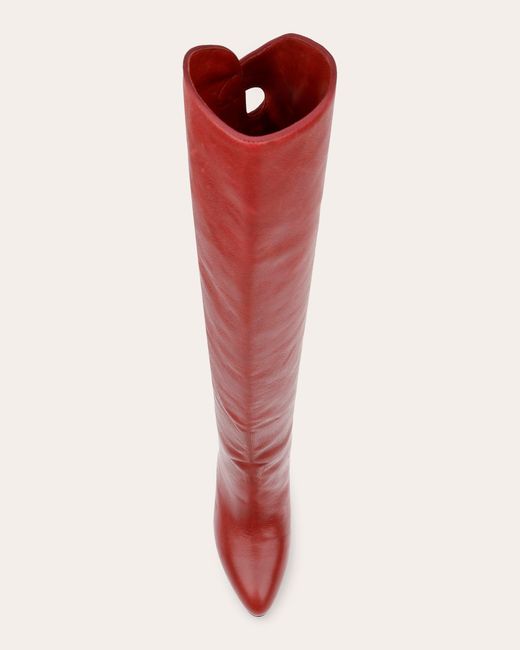 Dee Ocleppo Red Ojai Knee-High Leather Boot