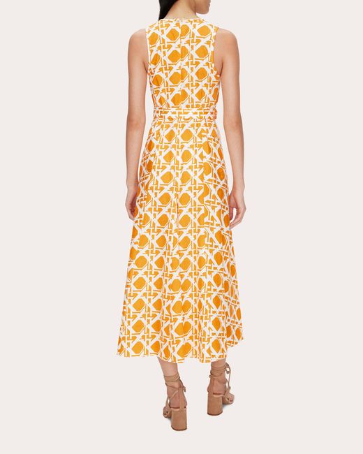 Diane von Furstenberg Yellow Elliot Midi Dress