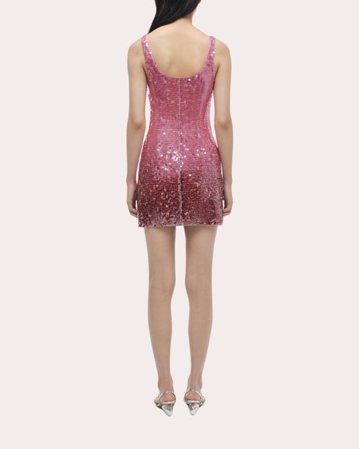 Jonathan Simkhai Pink Alayna Sequin Sleeveless Mini Dress