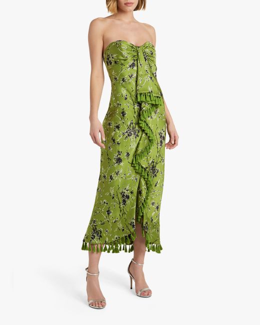 Cinq À Sept Green Women's Wildflower Elise Silk Dress