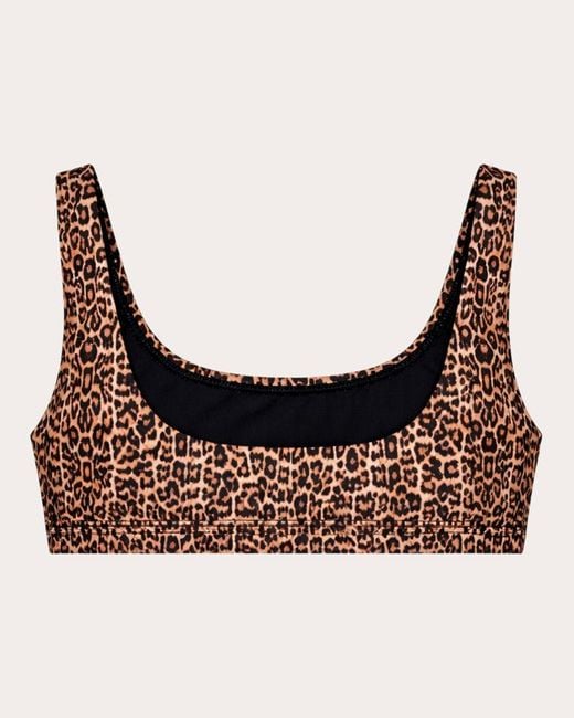 Verde Limon Brown Bliss Leopard Bikini Top