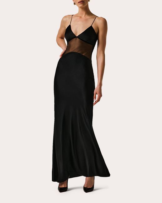 Kiki de Montparnasse Black Maxim Maxi Slip Dress