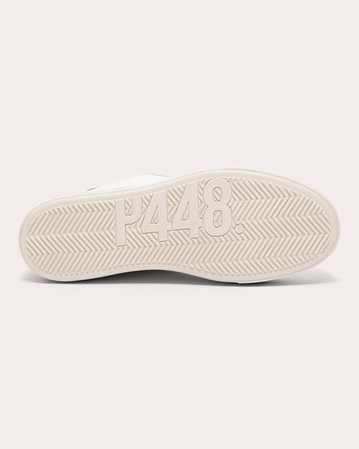 P448 Natural Thea Chalk Platform Sneaker Leather/rubber/cotton