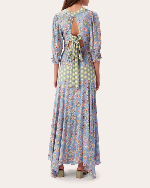 Diane von Furstenberg Blue Gaines Maxi Dress