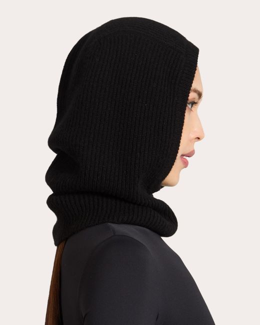 Eugenia Kim Black Rudi Ribbed Cashmere Balaclava