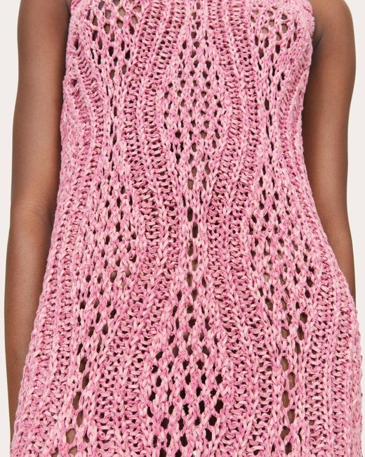 Rodebjer Pink Vague Knit Maxi Dress