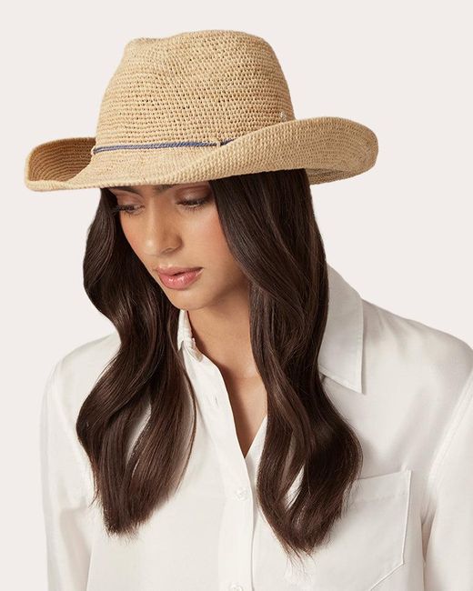 Helen Kaminski Natural Belen Raffia Cowboy Hat