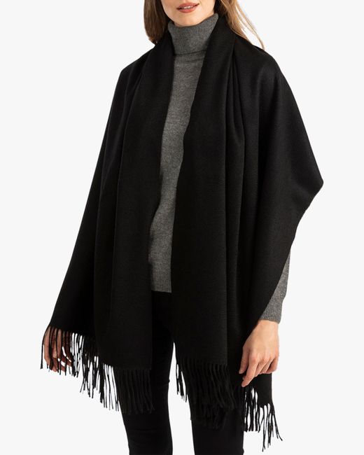 Sofia Cashmere Elegante Cashmere Wrap in Black | Lyst