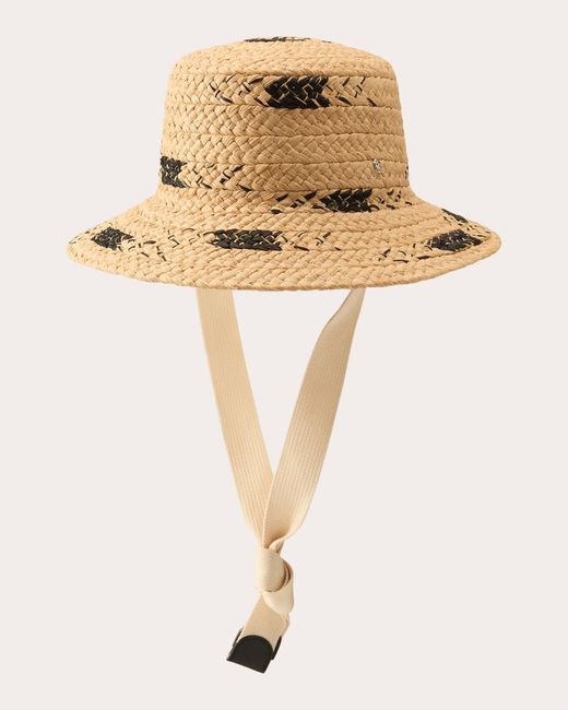 Helen Kaminski Natural Antonella Raffia Bucket Hat