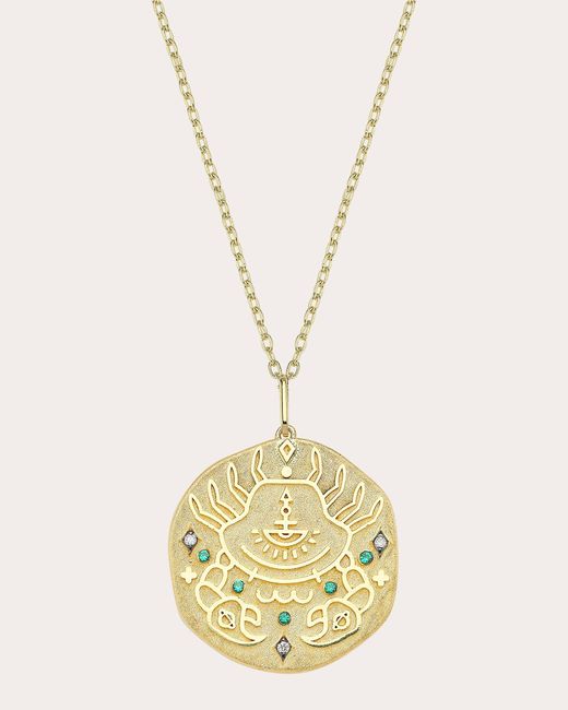 Charms Company Metallic Emerald Cancer Zodiac Pendant Necklace