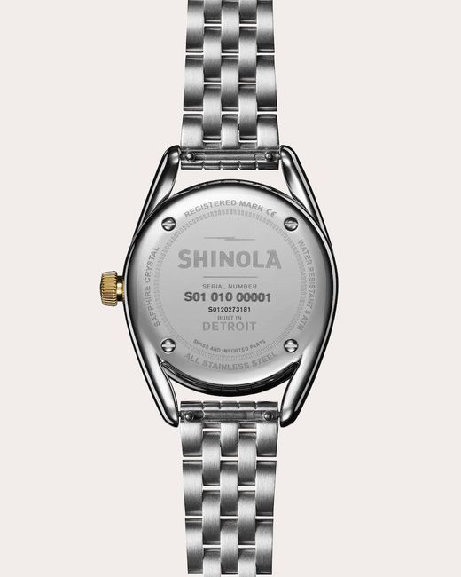 Shinola Metallic Derby 30.5mm Diamond & Pearl Two-tone Bracelet Watch