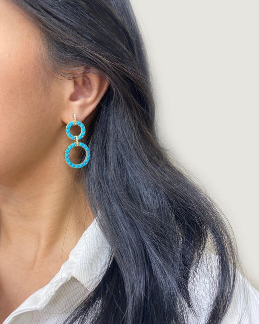 Goshwara Blue 18K Limited Edition Drop Earrings