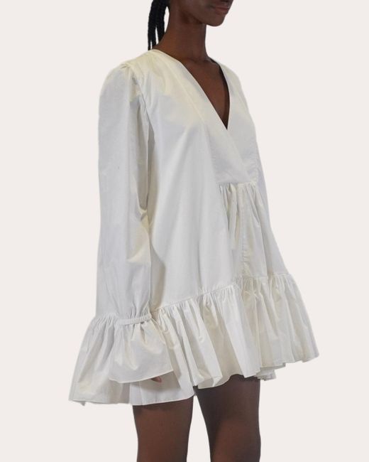 Azeeza White Thistle Poplin Mini Dress