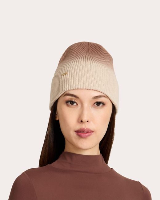 Eugenia Kim Natural Frances Dip-Dye Ribbed Wool Beanie