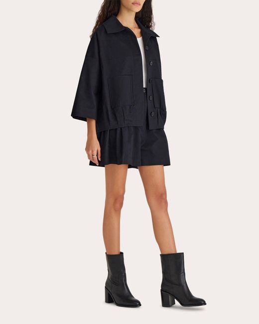 Merlette Black Solara Twill Boxy Jacket