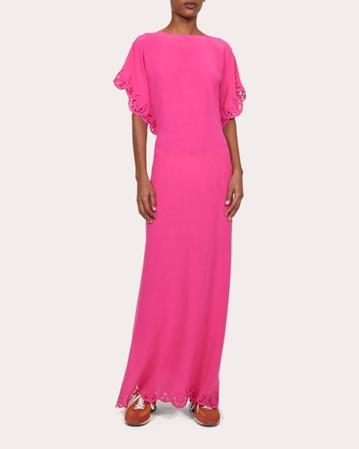 Rodebjer Pink Saturnus Maxi Dress