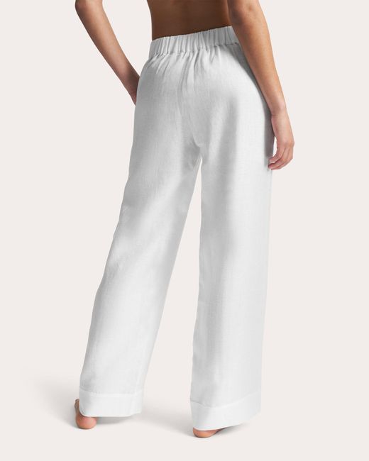 Asceno White London Pajama Pants