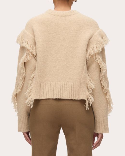 3.1 Phillip Lim Natural Fringed Alpaca Wool Sweater