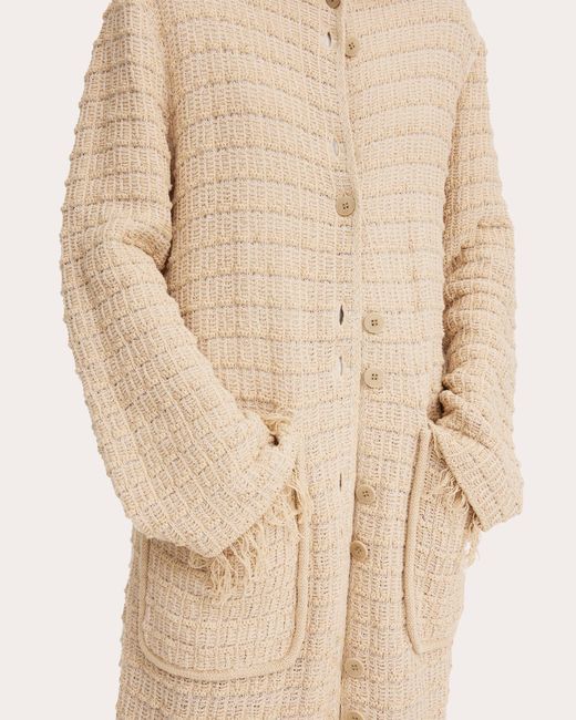 By Malene Birger Natural Tallula Crocheted Longline Jacket