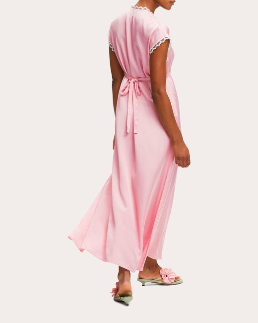 Sleeper Pink The Genus Rosa Satin Maxi Dress
