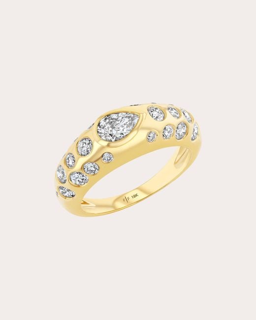 Future Fortune Metallic Diamond & 18K Raindrop Ring